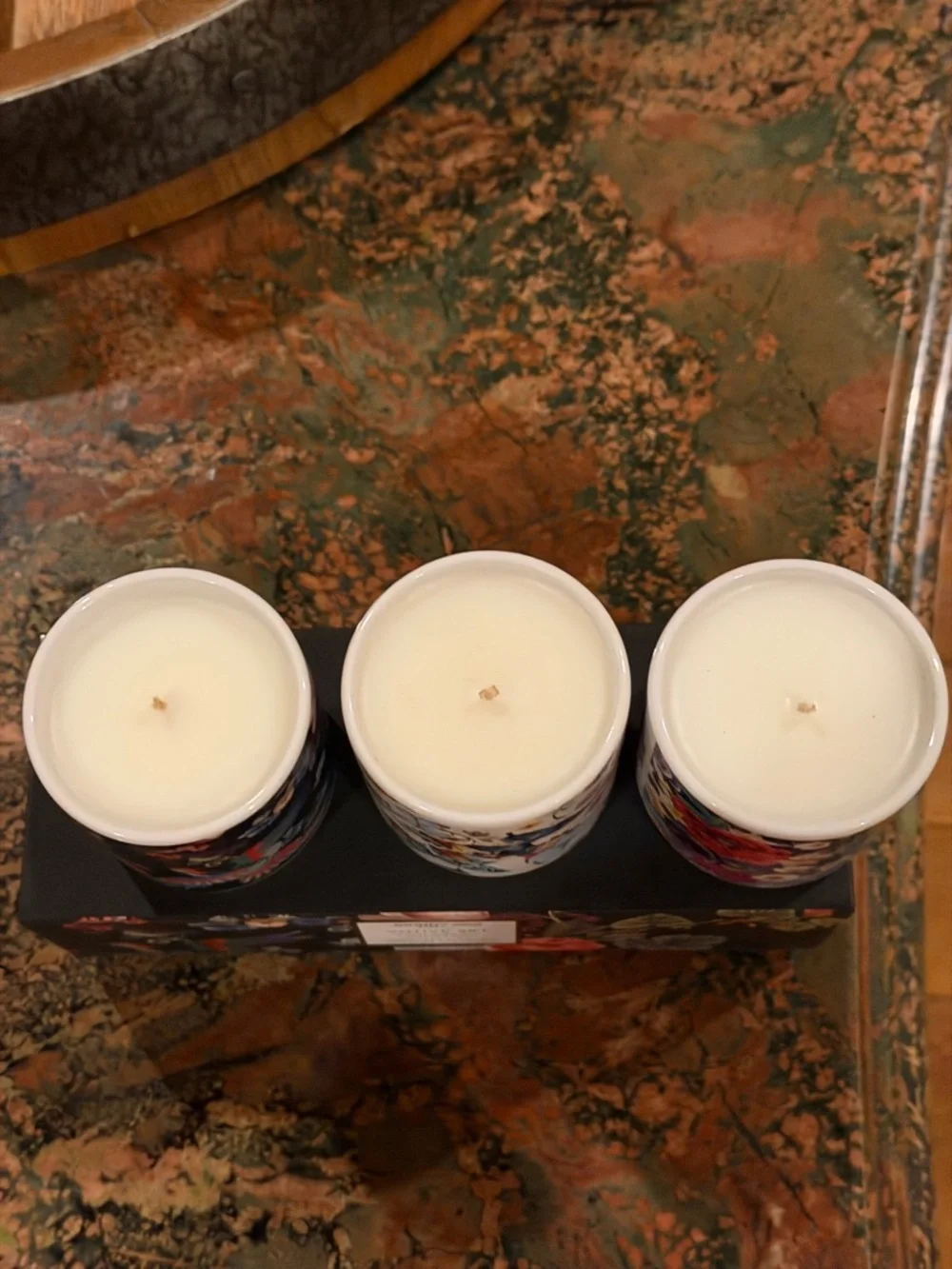 JOHNNY WAS FINE SET OF 3 VOTIVE CANDLES Love 87, Malibu Rose, and Desert Night